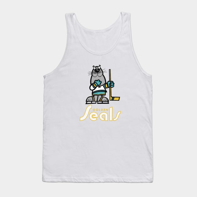 Defunct California Golden Seals Hockey Sparky Tank Top by LocalZonly